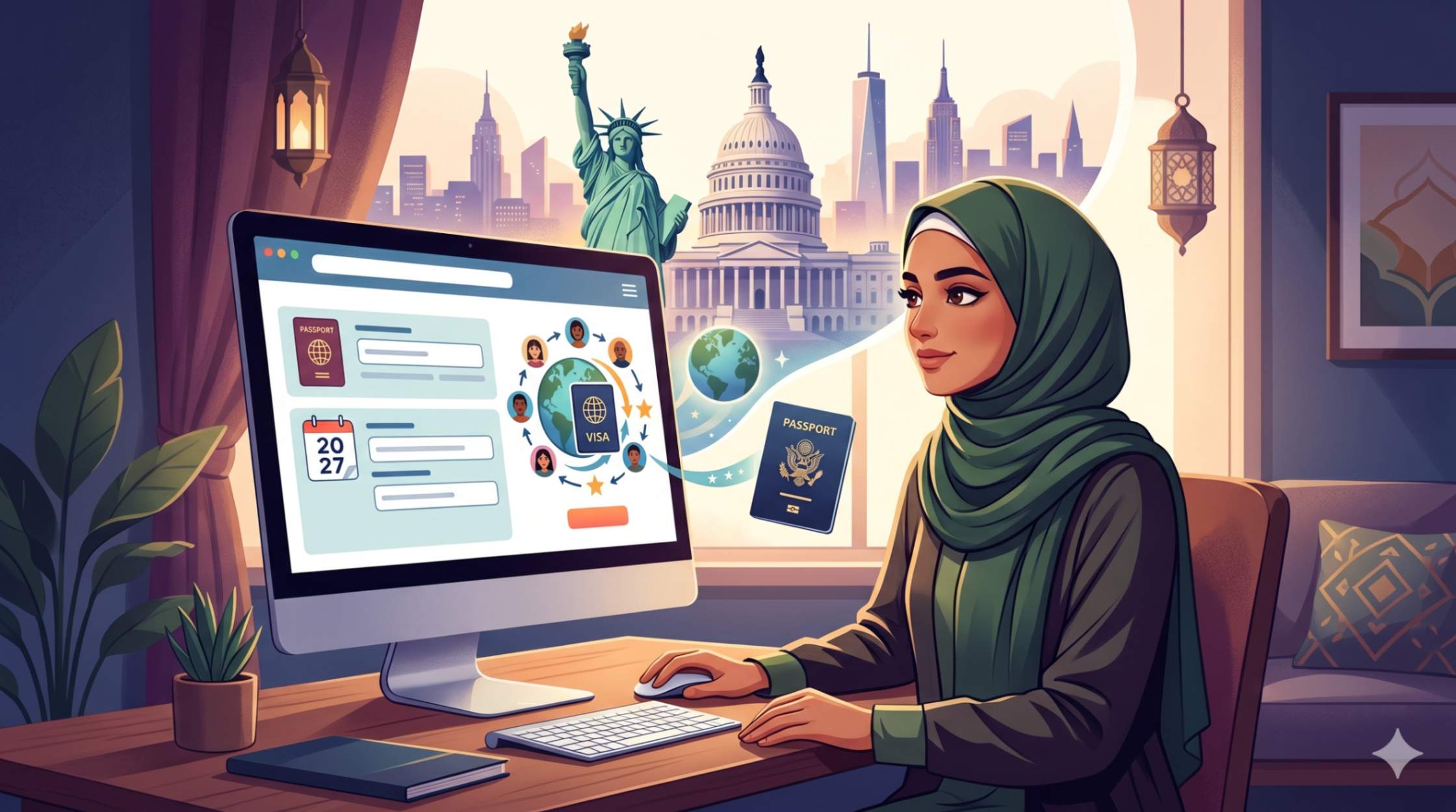 طريقة التقديم إلى اللوتري الأمريكي 2027 من مصر - الدليل الشامل للهجرة العشوائية