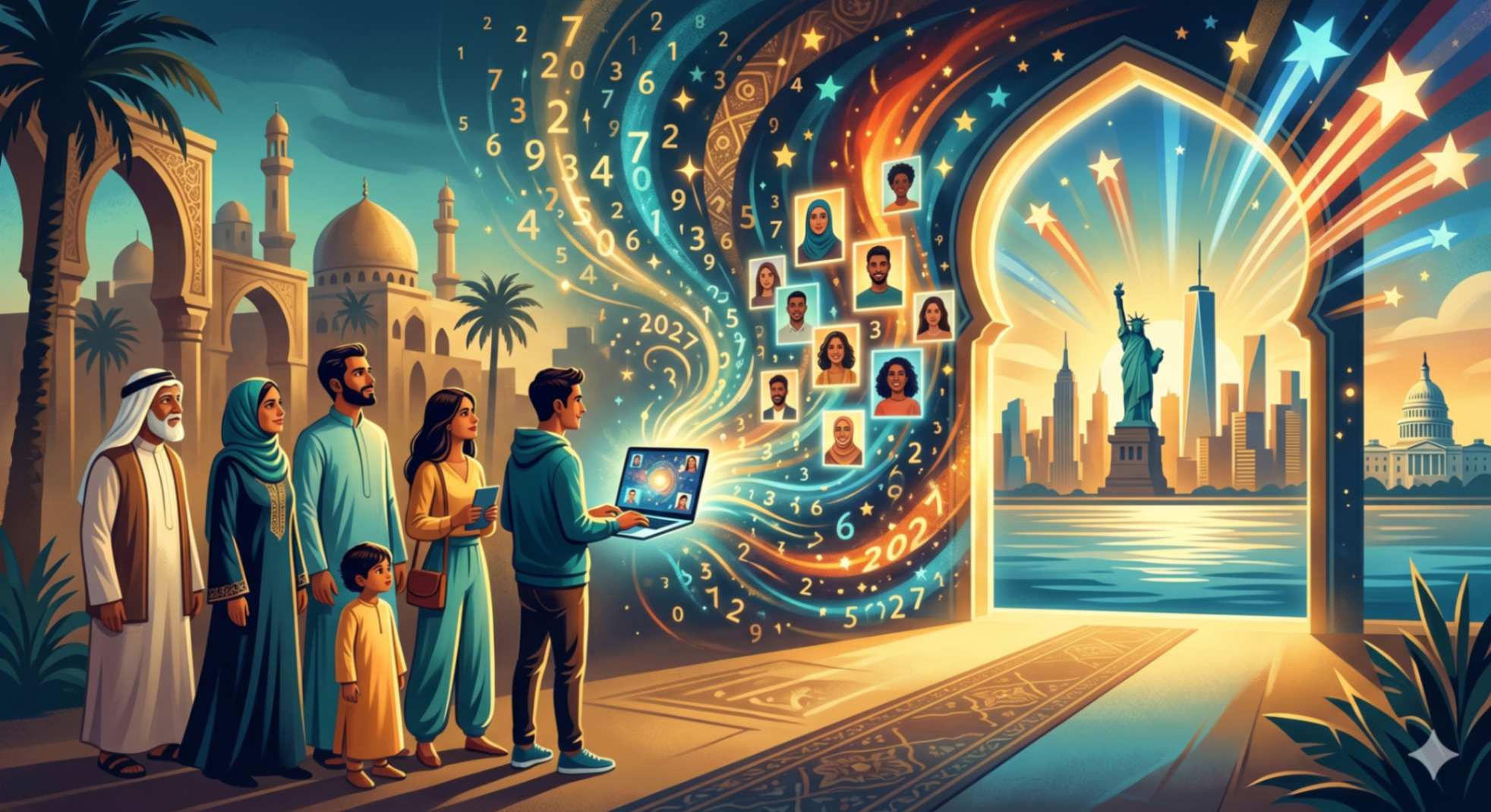 طريقة التقديم في اللوتري الأمريكي 2027 من العراق: دليلك الشامل للهجرة العشوائية