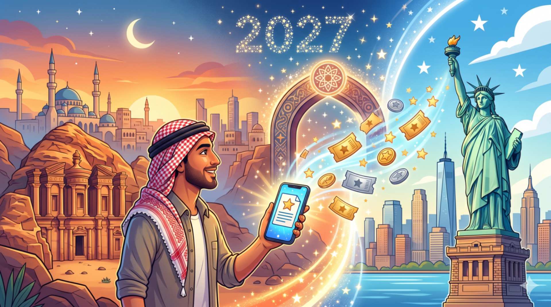 طريقة التقديم في اللوتري الأمريكي 2027 من الأردن: دليلك الشامل للهجرة العشوائية
