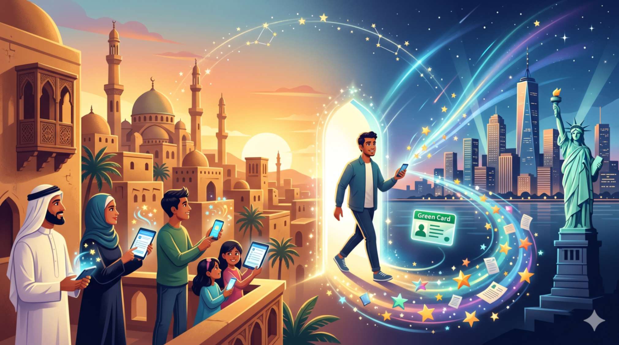 طريقة التقديم في اللوتري الأمريكي 2027 من سلطنة عمان: الدليل الشامل للهجرة العشوائية