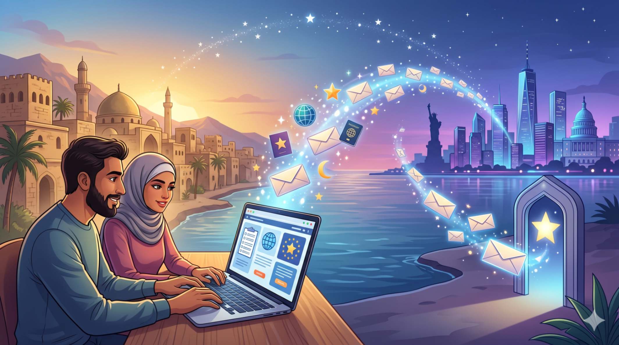 طريقة التقديم في اللوتري الأمريكي 2027 من سوريا: الدليل الشامل للهجرة العشوائية