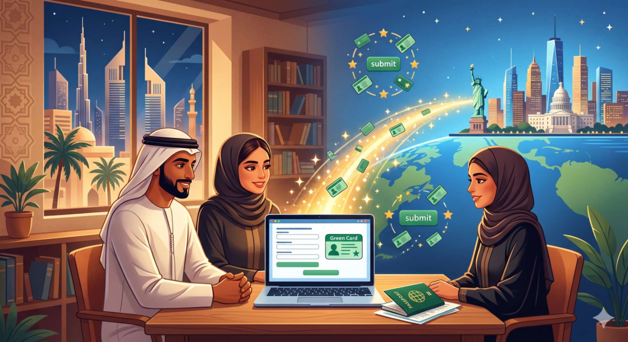 طريقة التقديم في اللوتري الأمريكي 2027 من الامارات: الدليل الشامل للهجرة العشوائية