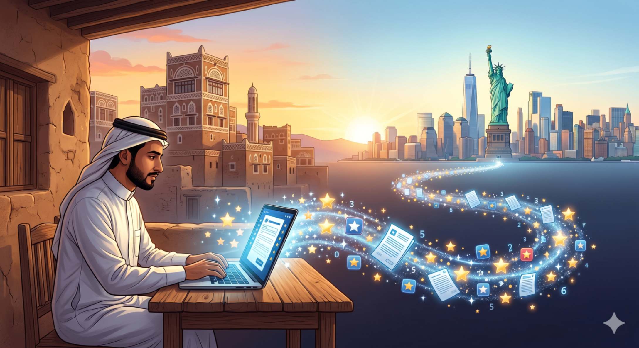 طريقة التقديم في اللوتري الأمريكي 2027 من اليمن: الدليل الشامل للهجرة العشوائية